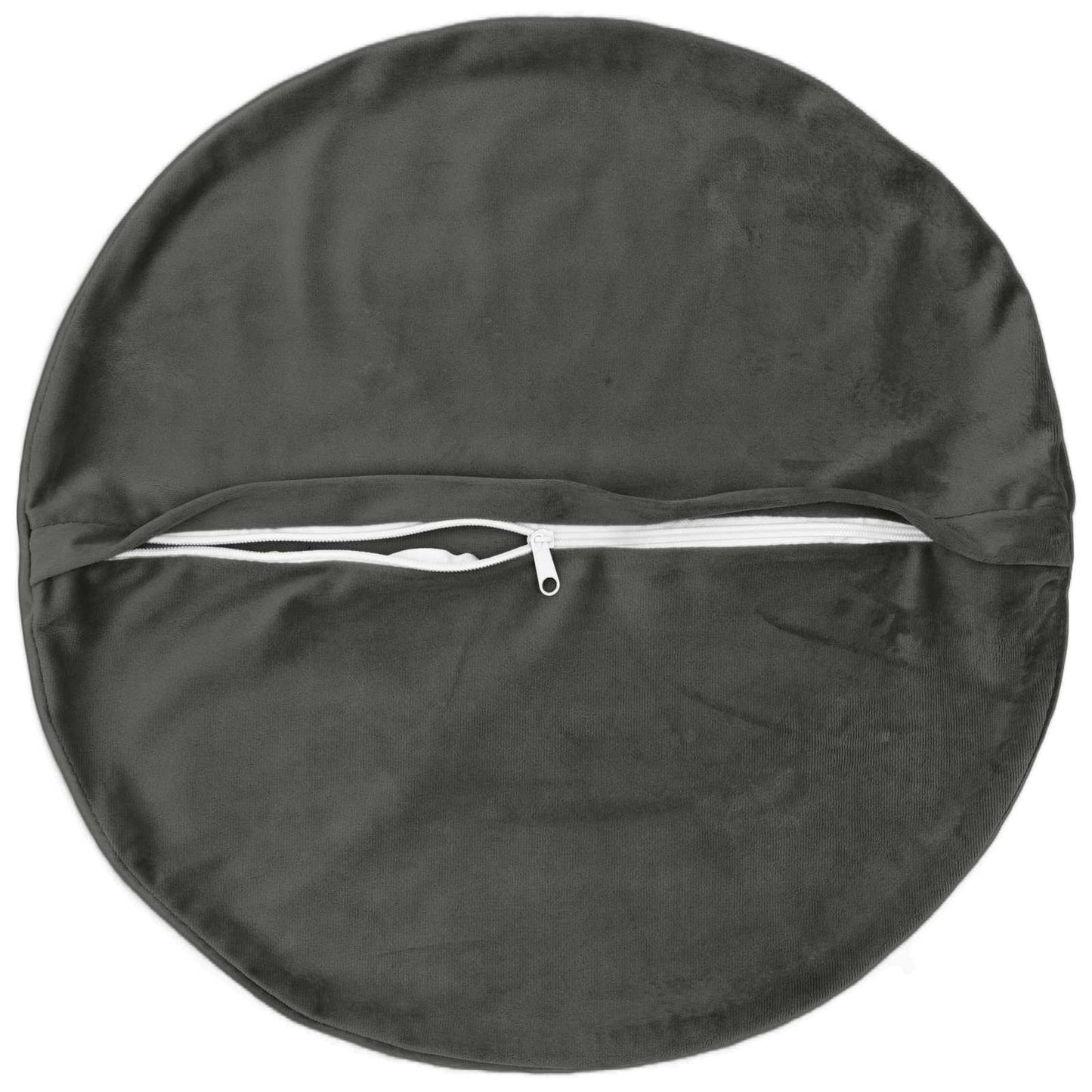 Federa 2 pcs HEERLEN Grigio Scuro Ø 40 cm Velluto