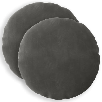 Federa 2 pcs HEERLEN Grigio Scuro Ø 40 cm Velluto