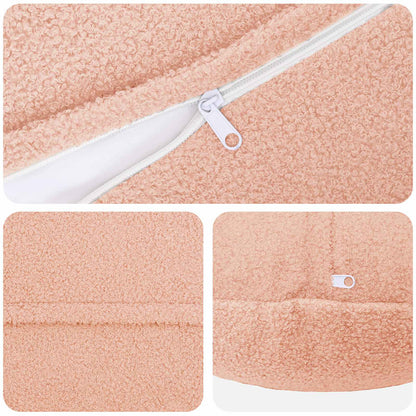 Federa 2 pcs HEERLEN Rosa Ø 40 cm Bouclé | homemem39