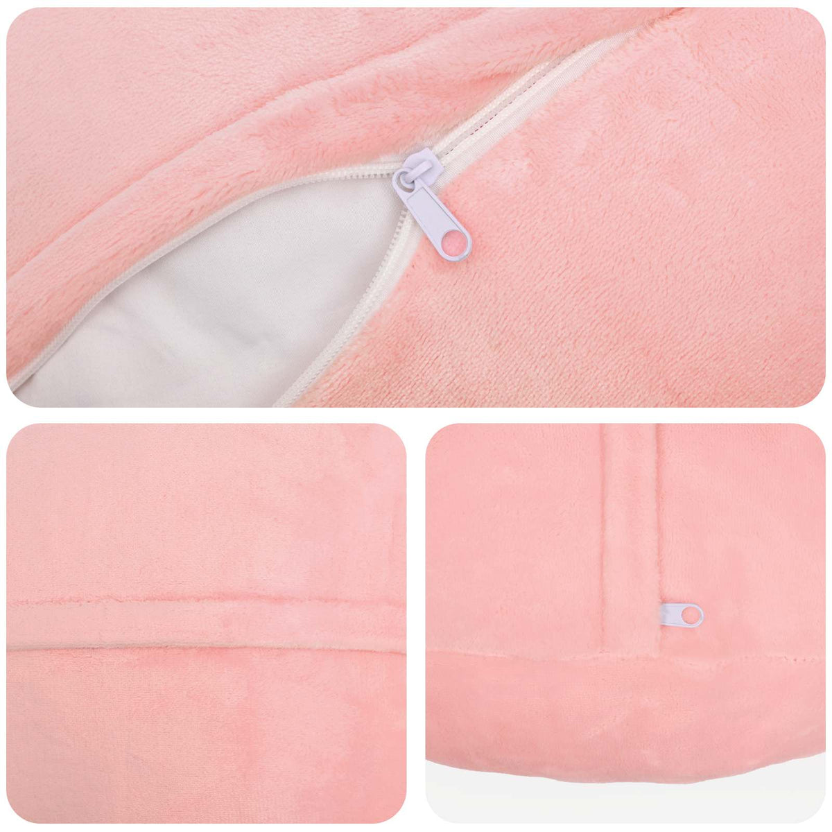 Federa 6 pz HEERLEN Rosa Diam. 40 cm Flanella | homemem39