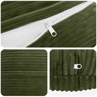 Federa 2 pcs HEERLEN Verde Ø 50 cm corduroy | homemem39