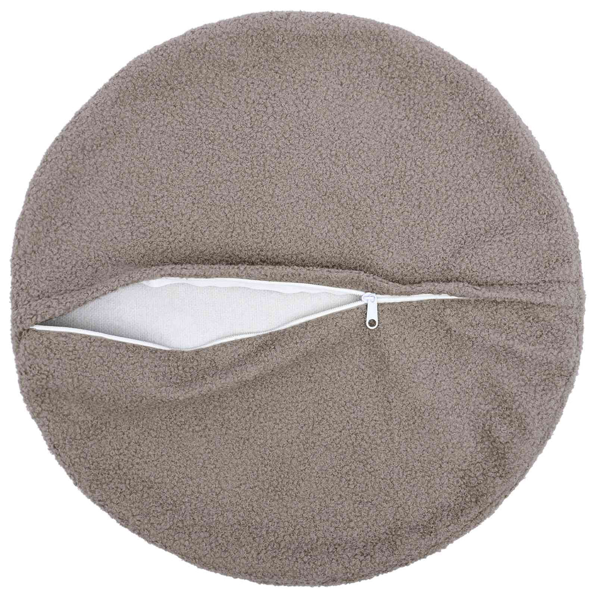 Federa 2 pcs HEERLEN Grigio Chiaro Ø 50 cm Bouclé | homemem39
