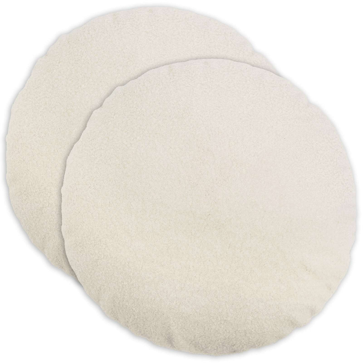 Federa 2 pcs HEERLEN Crema Ø 50 cm Bouclé | homemem39