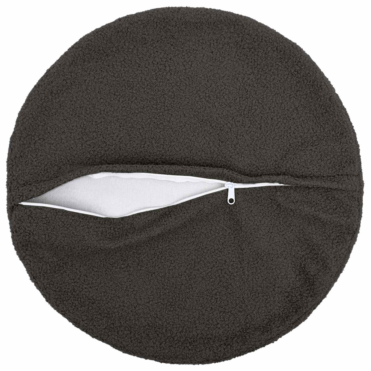 Federa 6 pcs HEERLEN Grigio Scuro Ø 50 cm Bouclé | homemem39