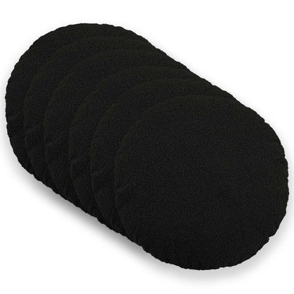 Federa 6 pcs HEERLEN Nero Ø 50 cm Bouclé | homemem39