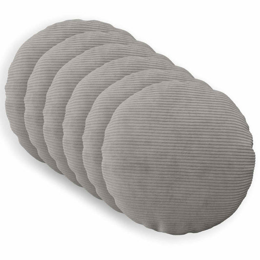 Federa 6 pcs HEERLEN Grigio Chiaro Ø 60 cm corduroy | homemem39