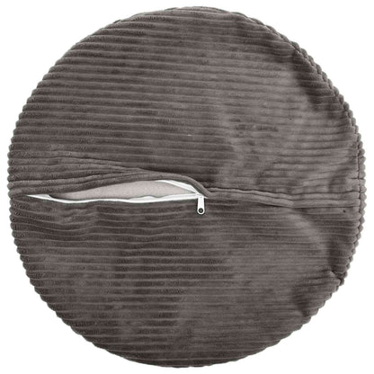Federa 2 pcs HEERLEN Grigio Scuro Ø 60 cm corduroy | homemem39
