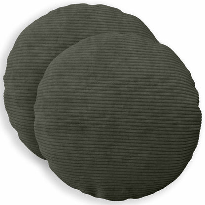Federa 2 pcs HEERLEN Antracite Ø 60 cm corduroy | homemem39