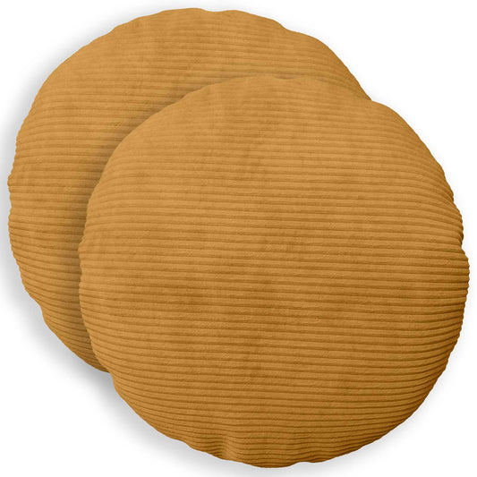 Federa 2 pcs HEERLEN Giallo Ø 60 cm corduroy