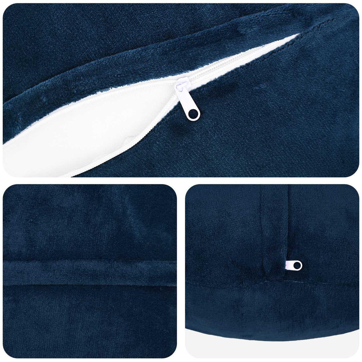 Federa 6 pz HEERLEN Blu navy Diam. 60 cm Flanella | homemem39