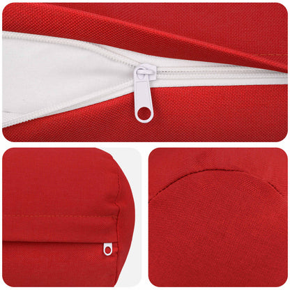Federa 6 pz HEERLEN Rosso Ø 15 x 40 cm Tessuto
