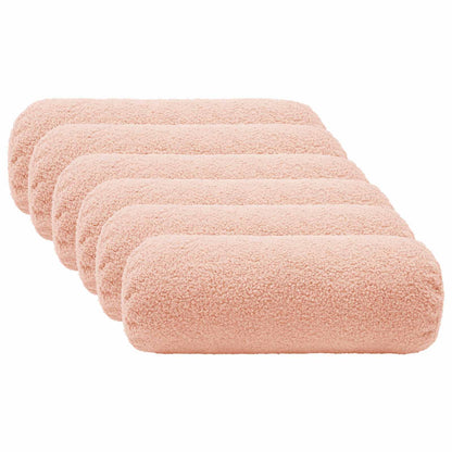Federa 6 pcs HEERLEN Rosa Ø 15 x 40 cm Bouclé