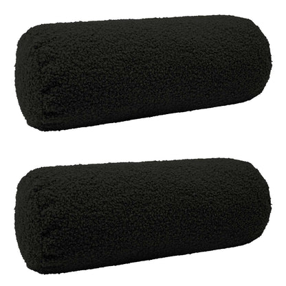 Federa 2 pcs HEERLEN Nero Ø 15 x 40 cm Bouclé