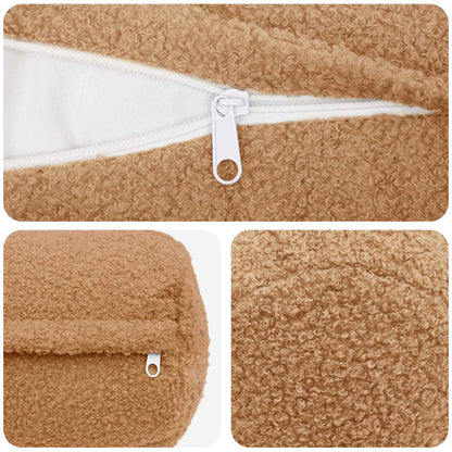 Federa 2 pcs HEERLEN Beige Ø 15 x 40 cm Bouclé | homemem39