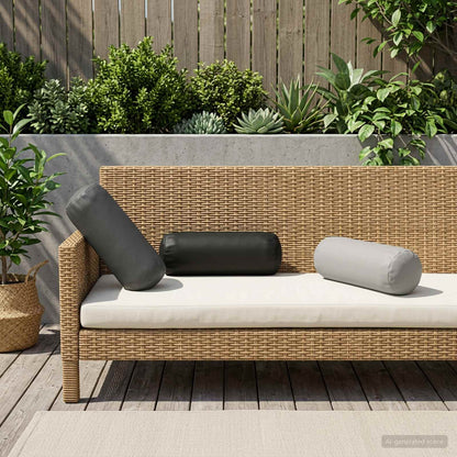 Federa 6 pcs HEERLEN Nero Ø 15 x 40 cm Poliestere