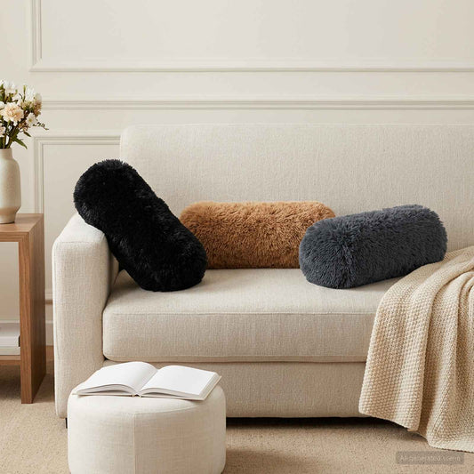 Cuscino con cuscino HEERLEN 6 pz Nero Fleece PV