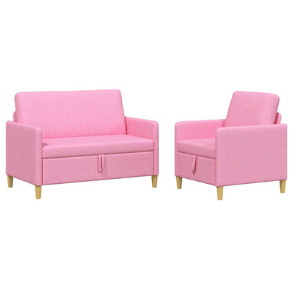 Set di Divani con Storage 2 pcs Rosa Poliestere | homemem39