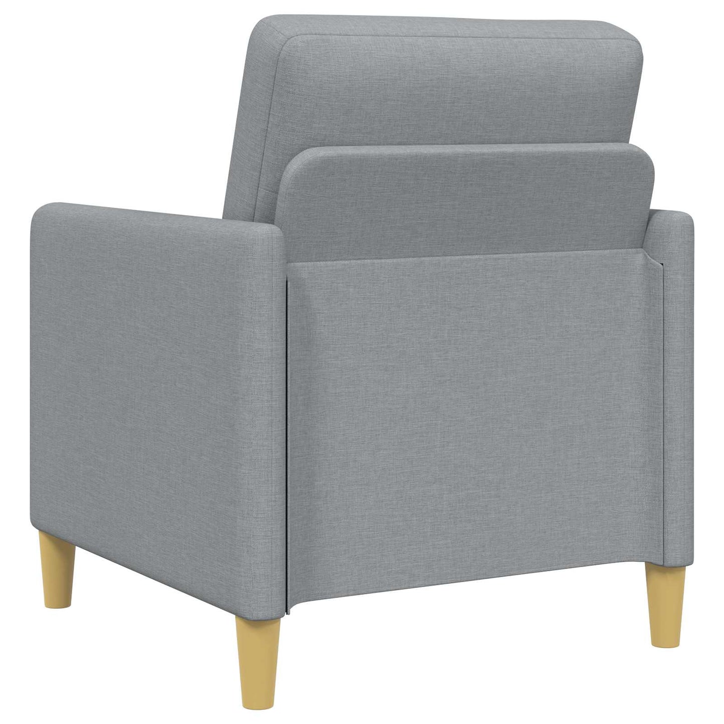 Set di Divani con Storage 2 pz Grigio Chiaro Poliestere