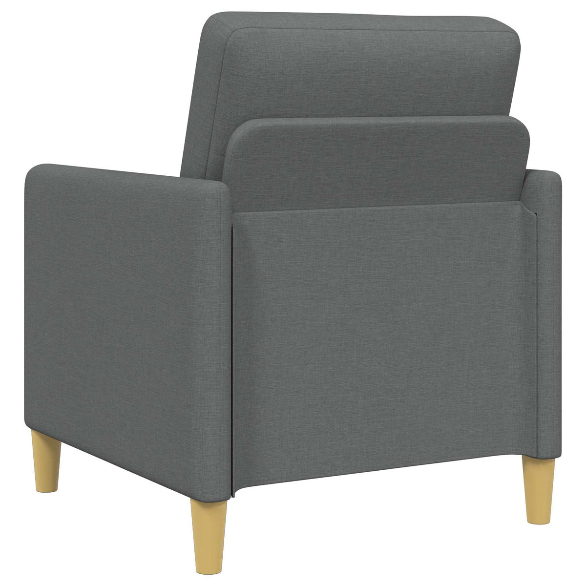Set di Divani con Storage 2 pz Grigio Scuro Poliestere