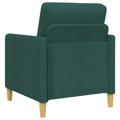 Set di Divani con Storage 2 pz Verde Scuro Poliestere