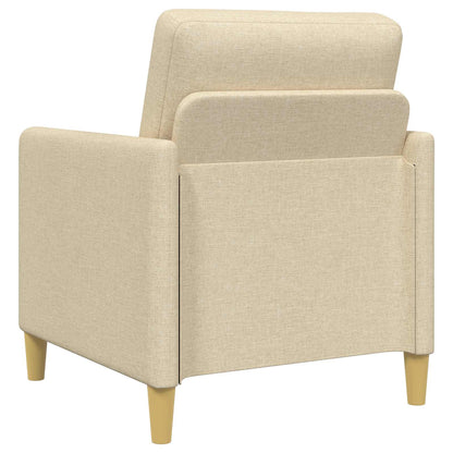 Set di Divani con Storage 2 pz Crema Poliestere