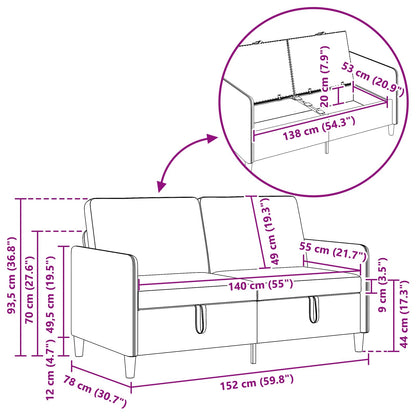 Set di Divani con Storage 2 pz Crema Poliestere