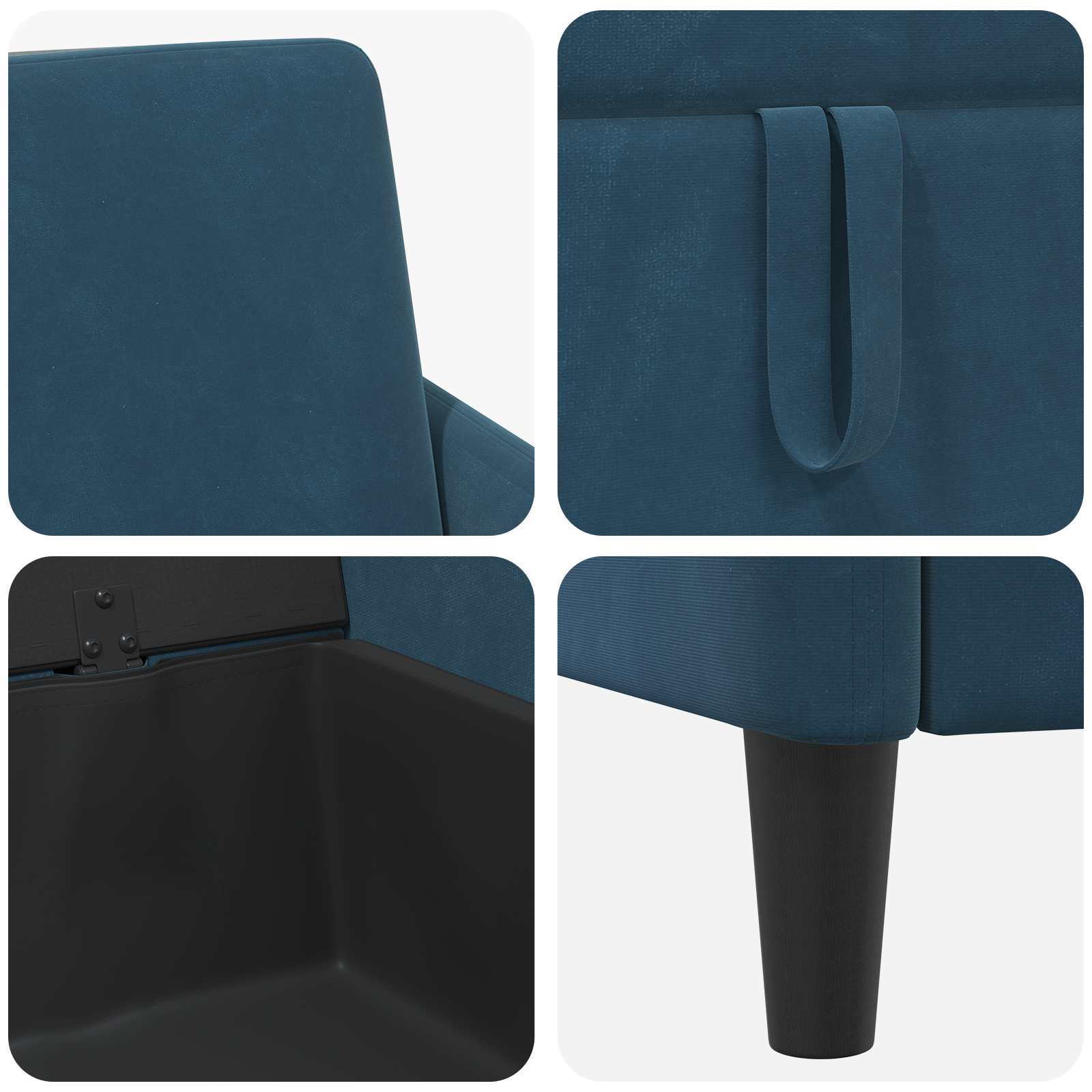 Set di Divani con Storage 2 pz Blu Poliestere | homemem39