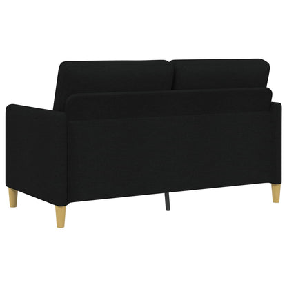Set di Divani con Storage 2 pz Nero Poliestere