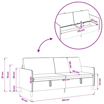 Set di Divani con Storage 2 pz Nero Poliestere