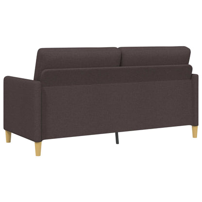 Set di Divani con Storage 2 pz Marrone Scuro Poliestere