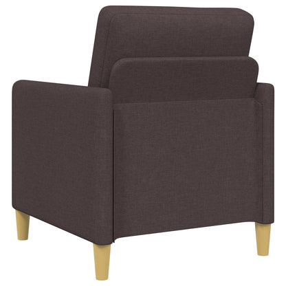 Set di Divani con Storage 2 pz Marrone Scuro Poliestere