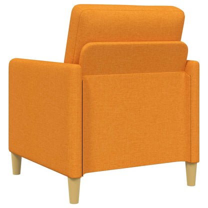 Set di Divani con Storage 2 pz Giallo Scuro Poliestere