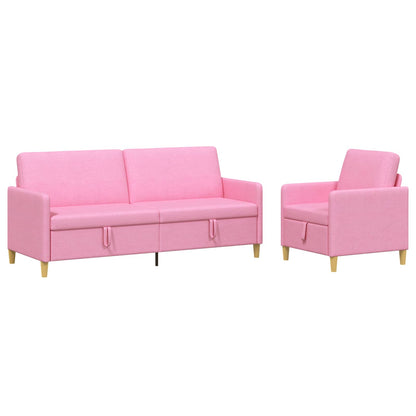 Set di Divani con Storage 2 pcs Rosa Poliestere | homemem39