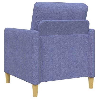 Set di Divani con Storage 2 pz Blu jeans Poliestere