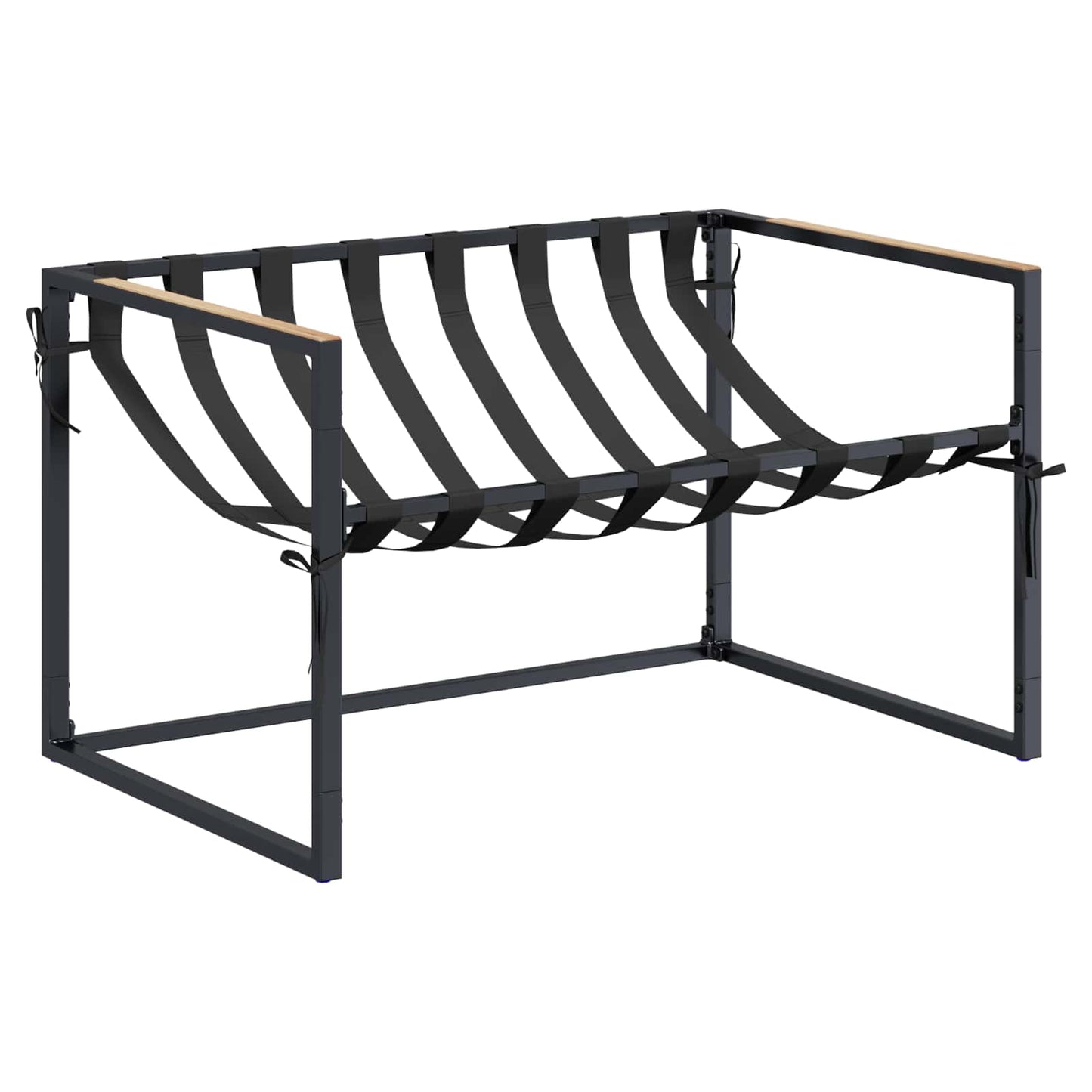 Set Divano da Giardino Nero e antracite Acciaio | homemem39