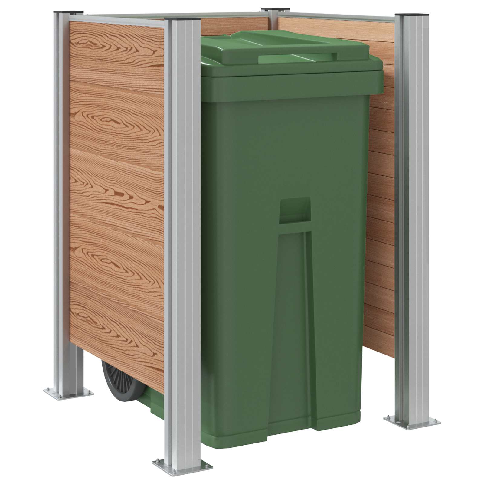Recinzione Contenitore per Rifiuti Marrone 85 x 85 x 115 cm | homemem39