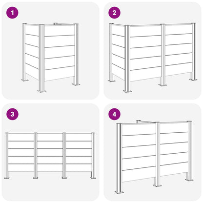 Recinzione Contenitore per Rifiuti Marrone 85 x 85 x 115 cm | homemem39