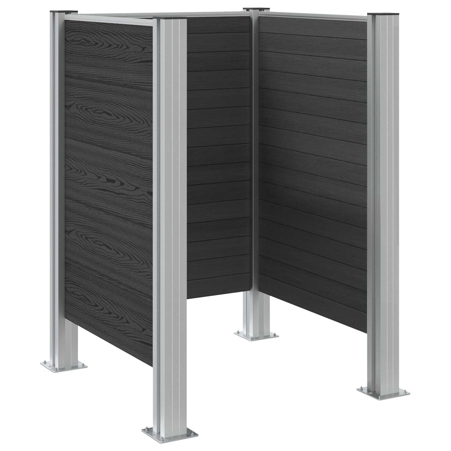 Recinzione Contenitore per Rifiuti Grigio 85 x 85 x 115 cm | homemem39