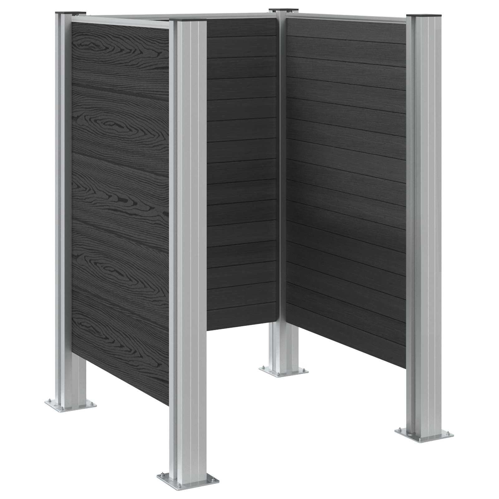 Recinzione Contenitore per Rifiuti Grigio 85 x 85 x 115 cm | homemem39