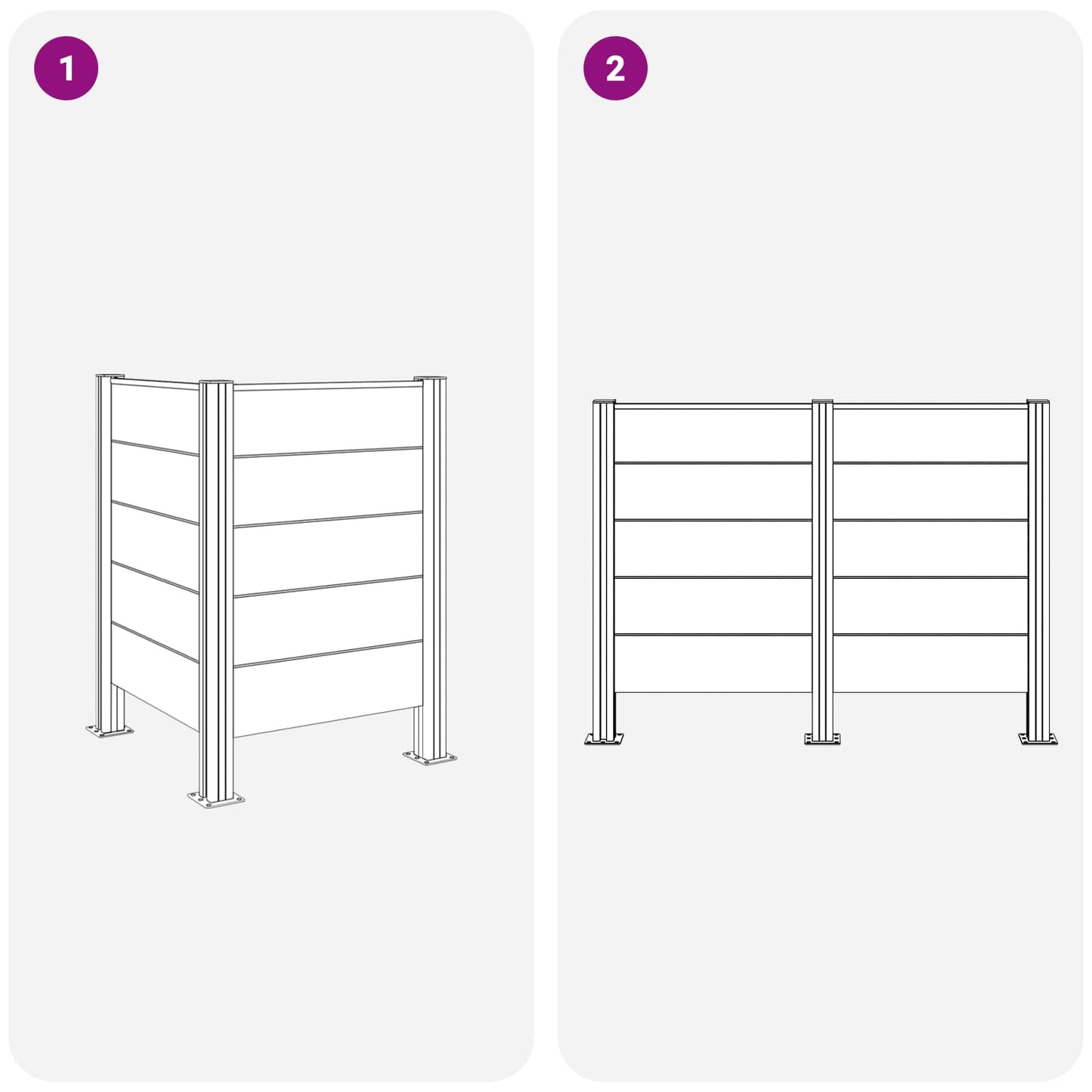 Recinzione Contenitore per Rifiuti Marrone 85 x 85 x 115 cm | homemem39