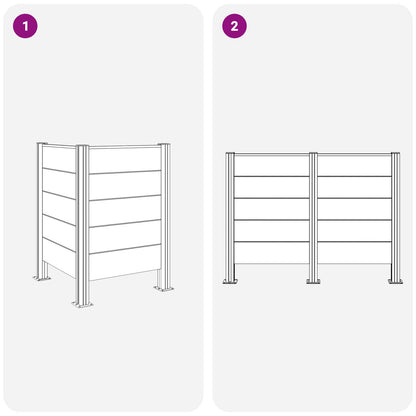 Recinzione Contenitore per Rifiuti Marrone 85 x 85 x 115 cm | homemem39