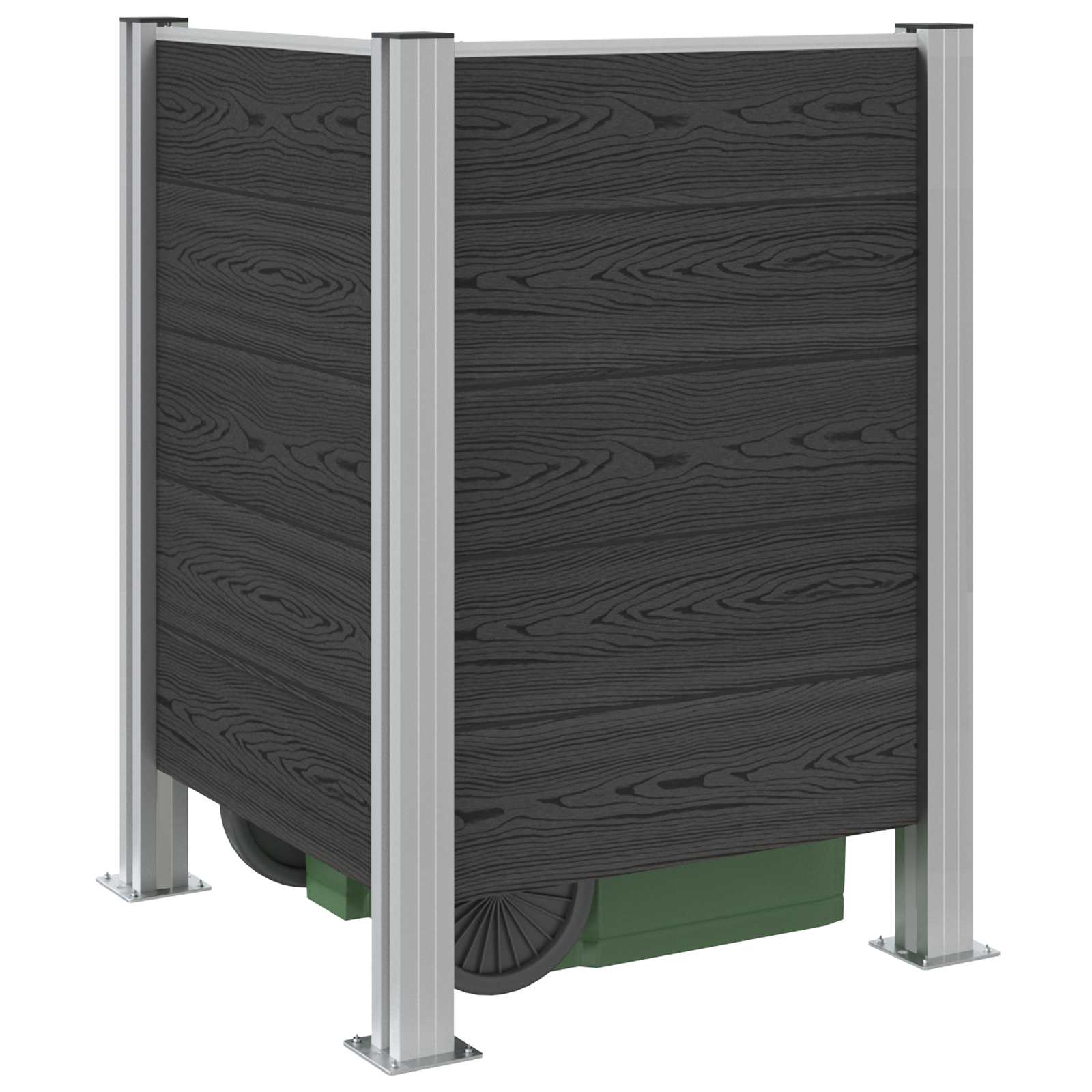 Recinzione Contenitore per Rifiuti Grigio 85 x 85 x 115 cm | homemem39