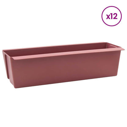 Fioriere per Euro pallet 12 pcs Marrone 36,5 x 14 x 9,5 cm | homemem39