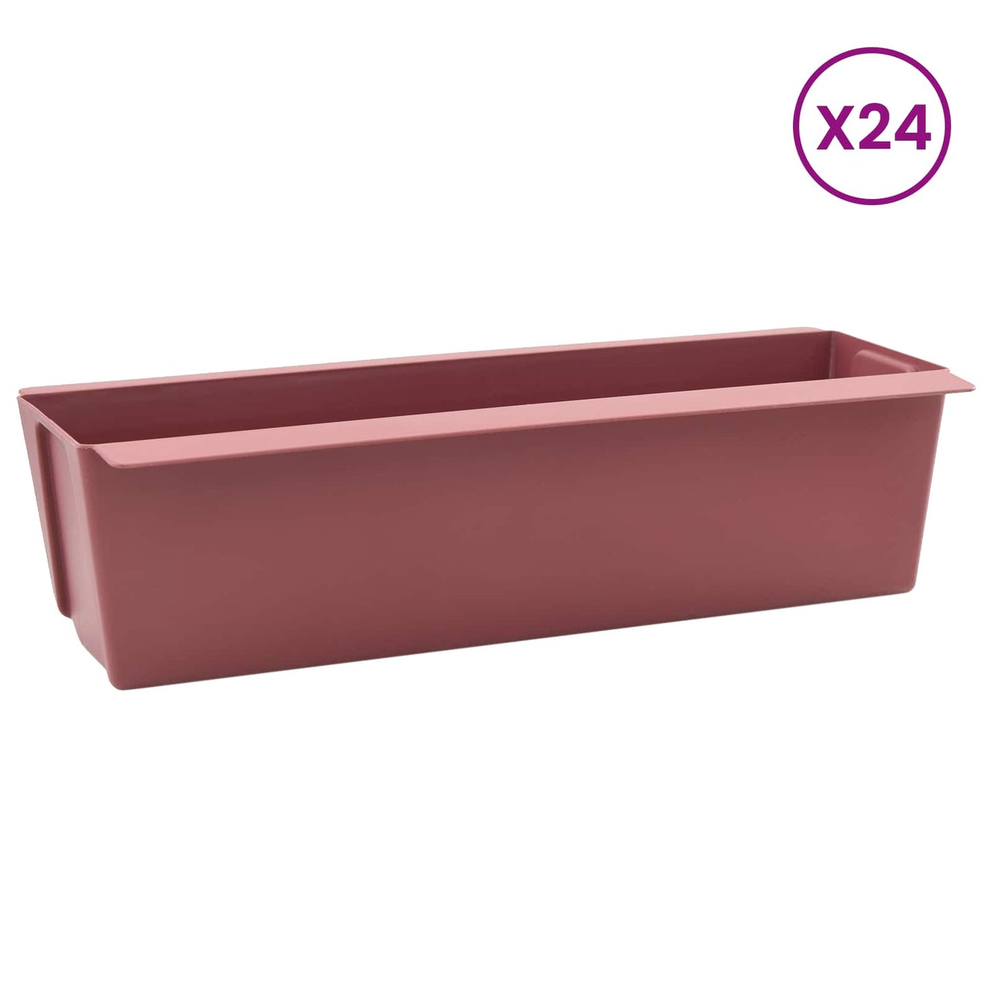 Fioriere per Euro pallet 24 pcs Marrone 36 x 13,5 x 9,5 cm | homemem39