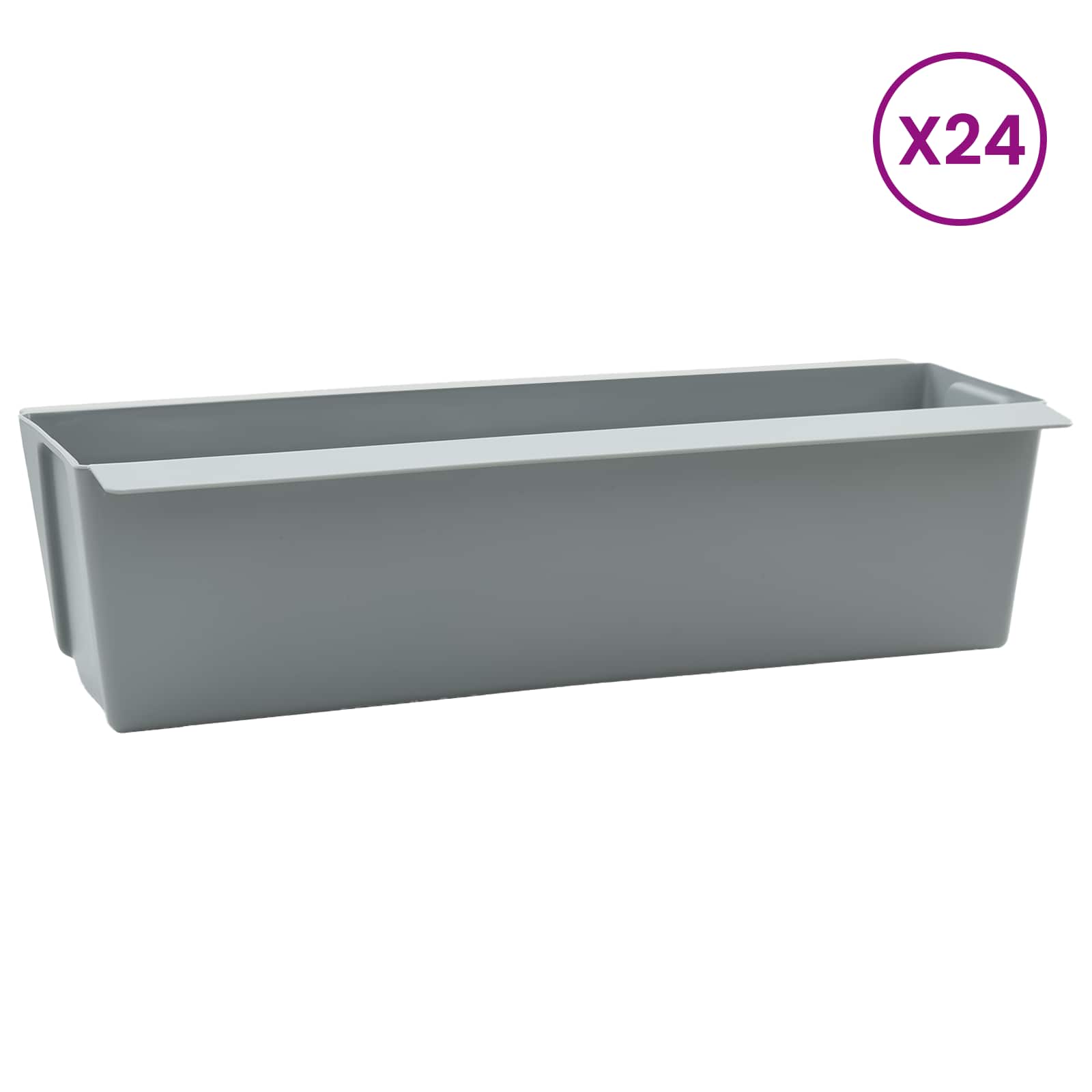 Fioriere per Euro pallet 24 pcs Grigio chiaro | homemem39