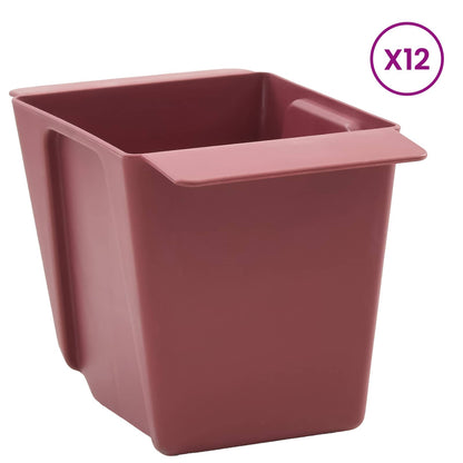 Fioriere per Euro pallet 12 pcs Marrone 14 x 9 x 9,5 cm | homemem39