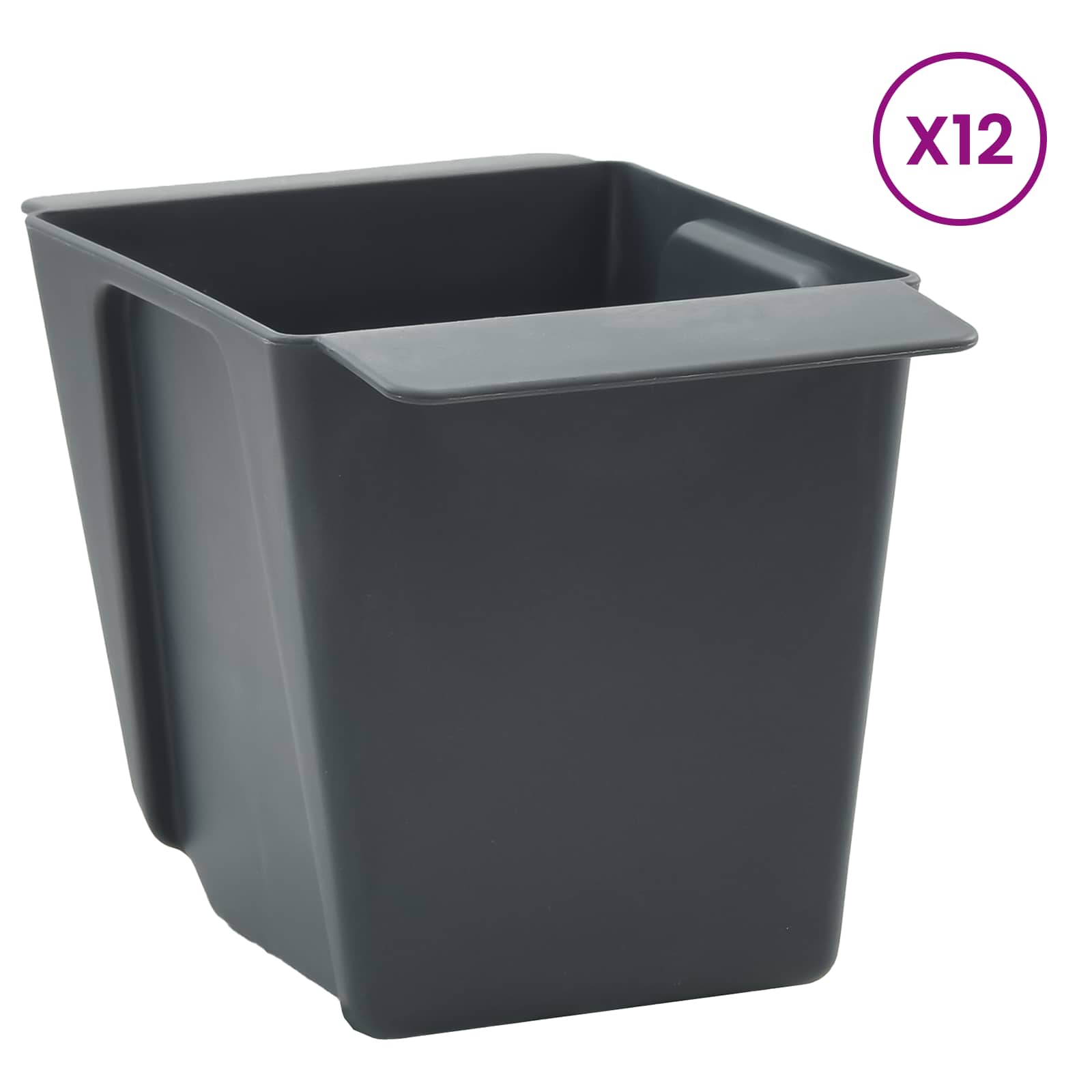Fioriere per Euro pallet 24 pcs Grigio 13,5 x 9 x 9,5 cm | homemem39