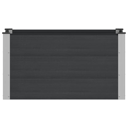 Letto rialzato da giardino Nero 100 x 50 x 54 cm - homemem39