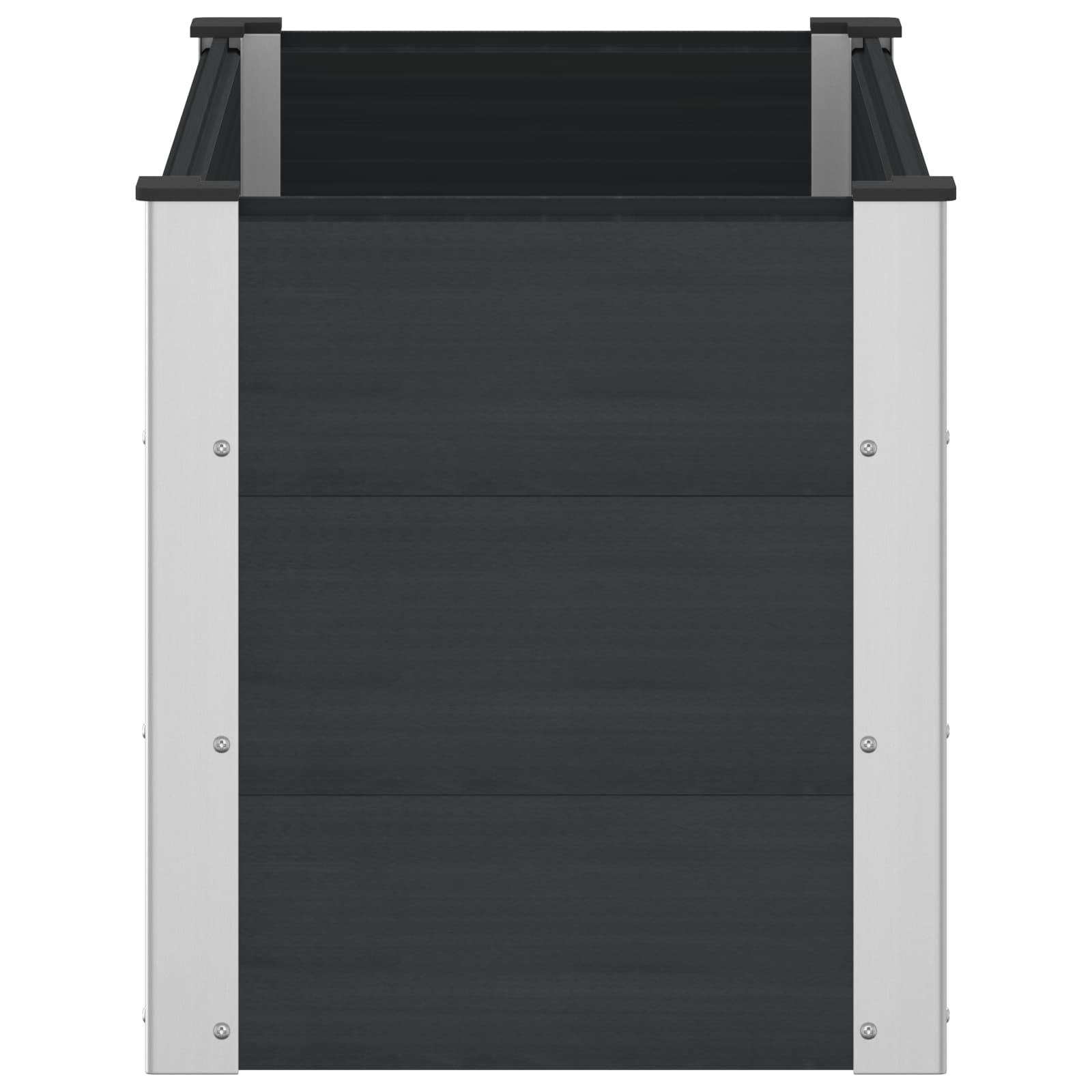 Letto rialzato da giardino Nero 100 x 50 x 54 cm - homemem39
