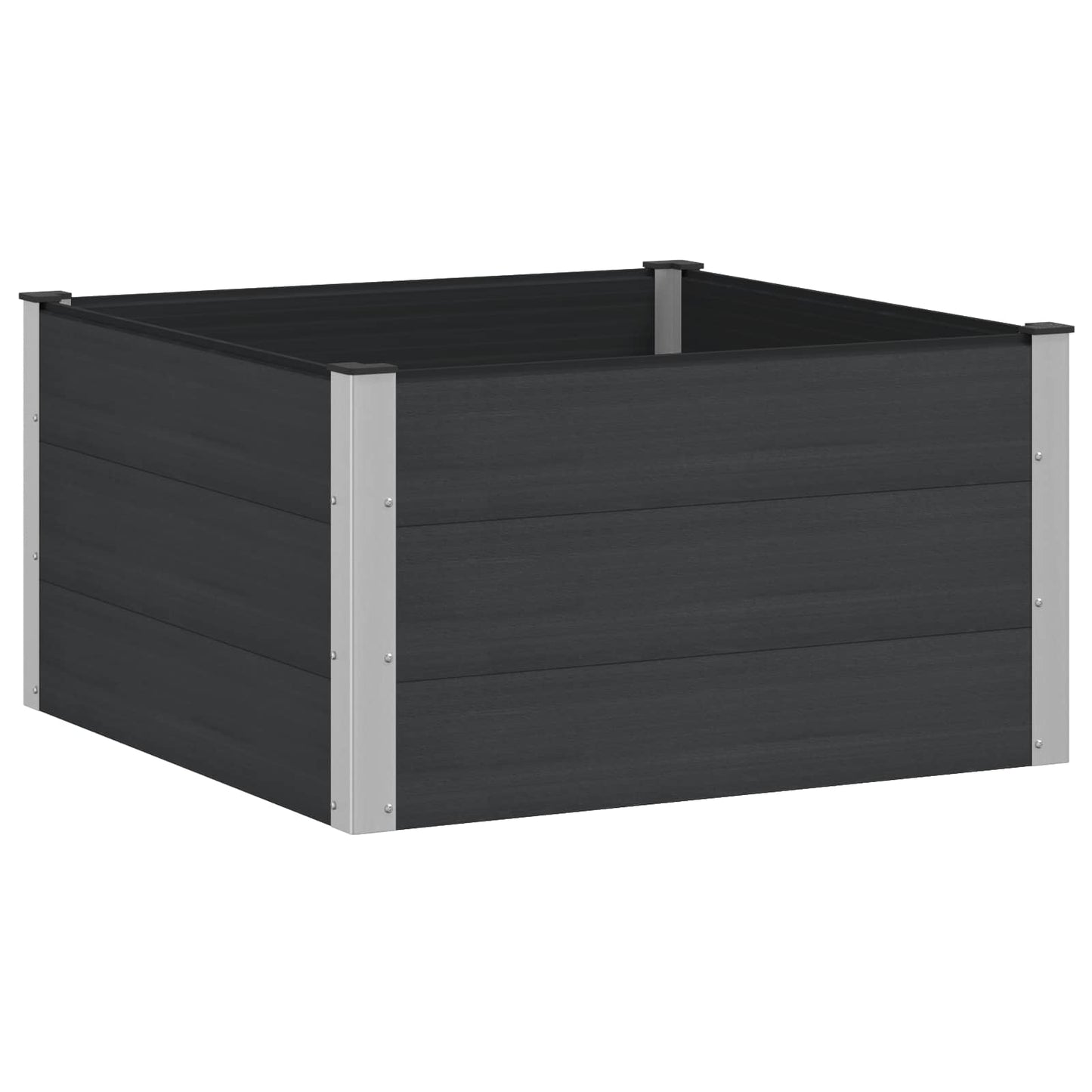 Letto rialzato da giardino Nero 100 x 100 x 54 cm | homemem39